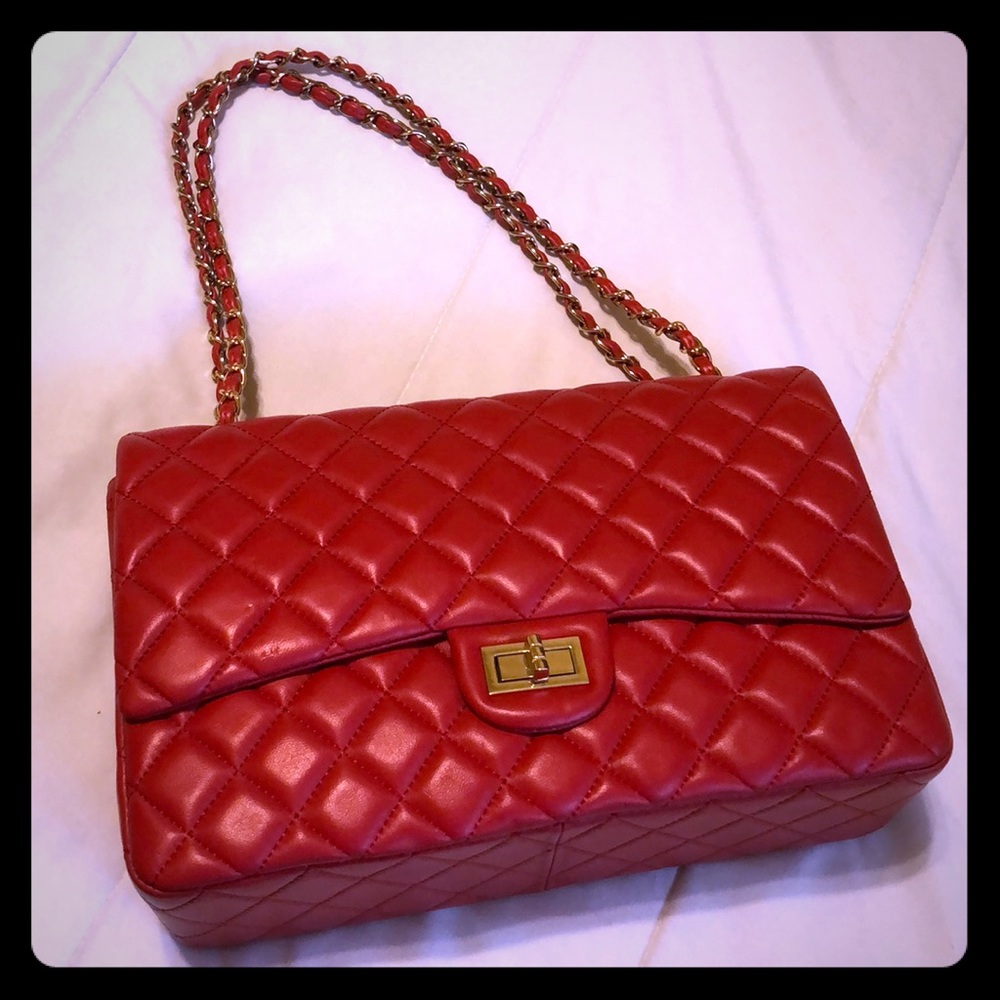 Bold red purse